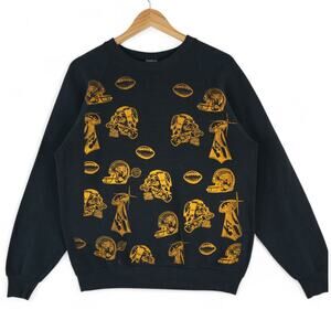 Vintage Washington Redskins Sweatshirt L Black Super Bowl Wild Hogs Made in‎ USA